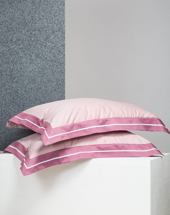 Two tone pink shams