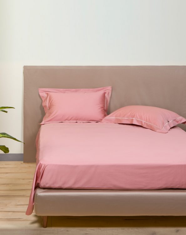 Pink embroidered sheet set