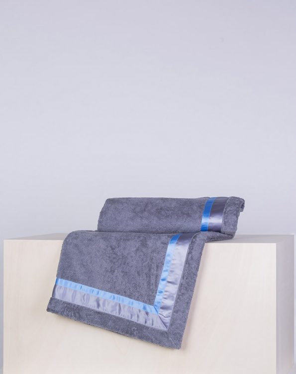 Grey Beach towel with ribbons