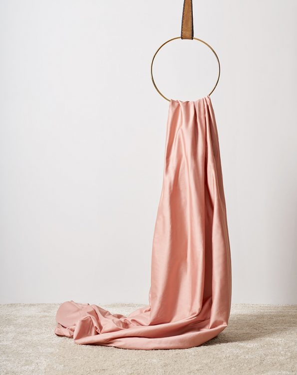 Pink sateen flat sheet