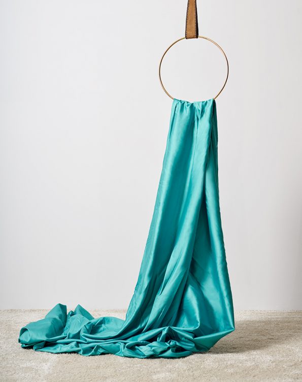 Turquoise sateen flat sheet