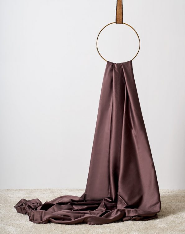 Dark brown sateen flat sheet