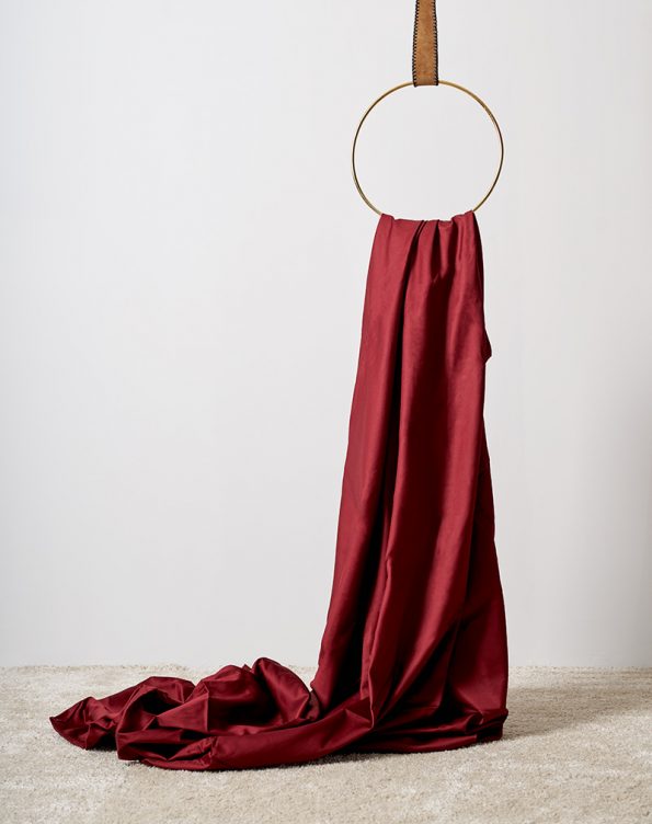 Dark Red Sateen Flat Sheet