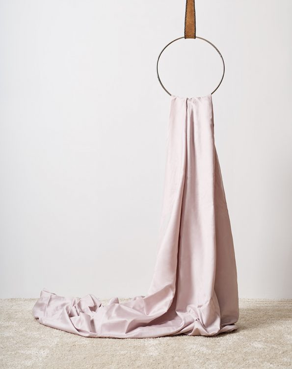 blush pink sateen flat sheet