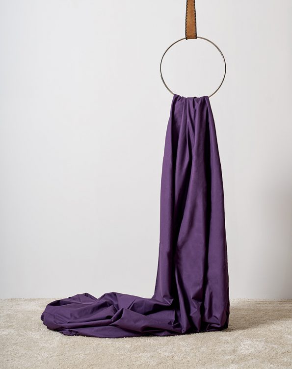 Dark purple percale flat sheet